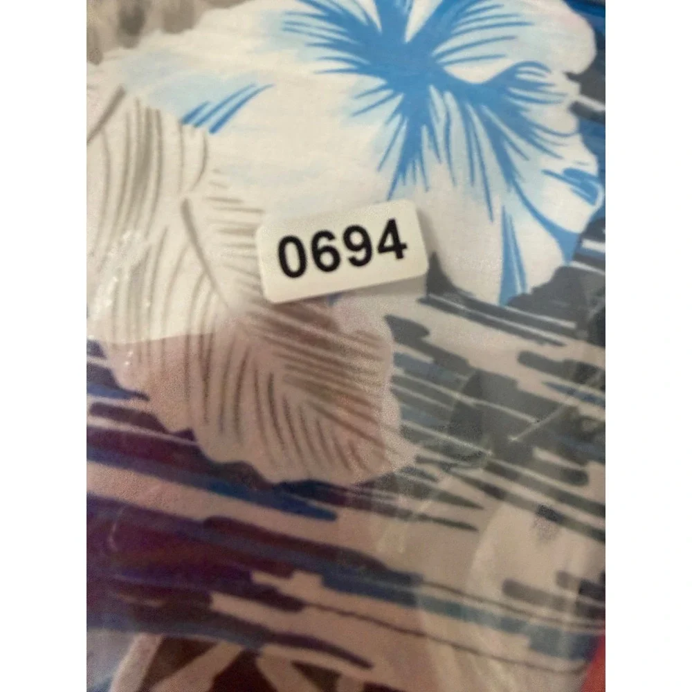 Rusty Blue Tropical Floral Swim Trunks Board Shorts Surf Beach  40 Bottle Opener